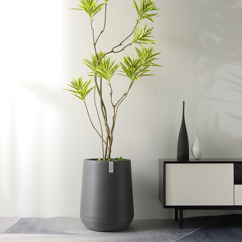 ZX-5/6/7 Classic-Designed Metallic Brushed Flower Pot