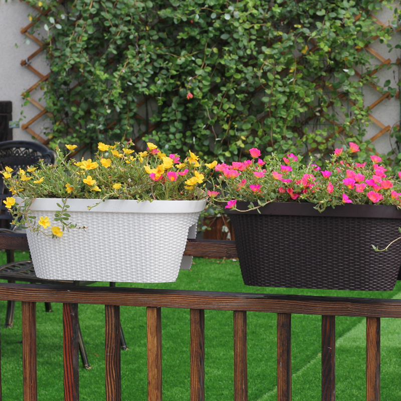 QM-3 Breathable Rustic Rattan Flower Pot