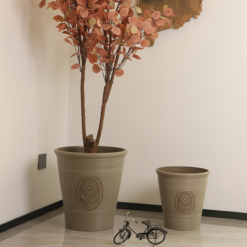 XY-1003/1005 Sleek Matte-finished Brushed Flower Pot