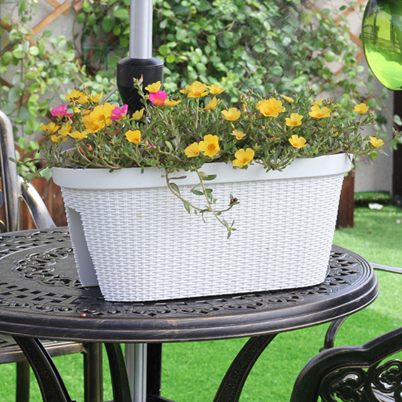 QM-3 Breathable Rustic Rattan Flower Pot
