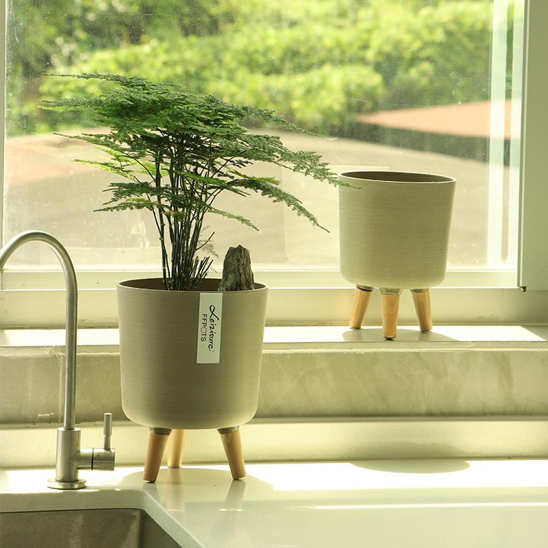 ZJ10A/11/12 Utilitarian Modern Brushed Flower Pot