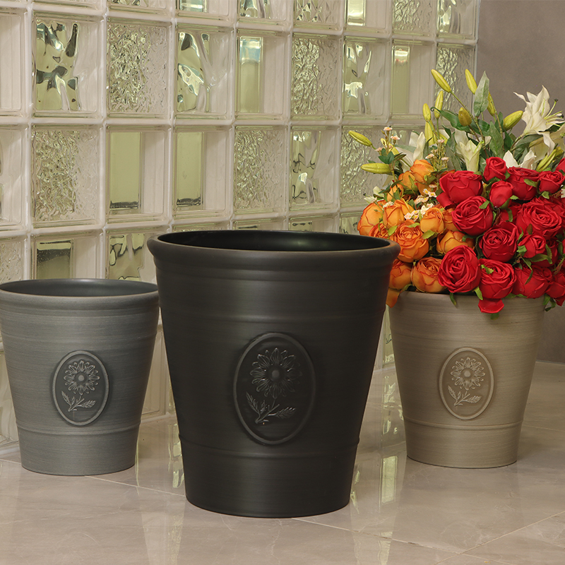 XY-1003/1005 Sleek Matte-finished Brushed Flower Pot