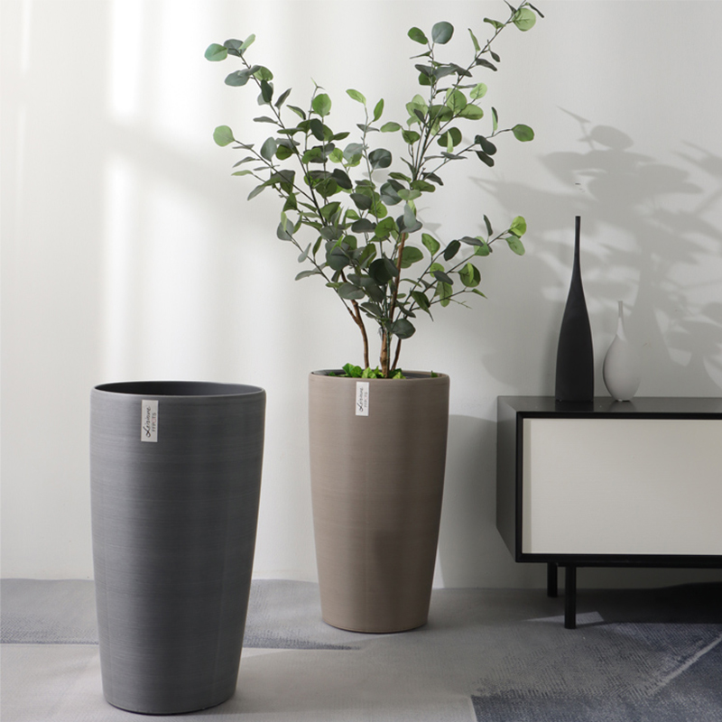 3301/3302/3302M/3303 Metallic-Look Smooth Brushed Flower Pot