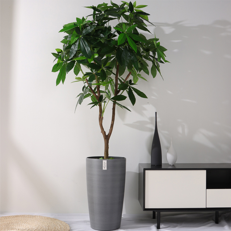 3301/3302/3302M/3303 Metallic-Look Smooth Brushed Flower Pot
