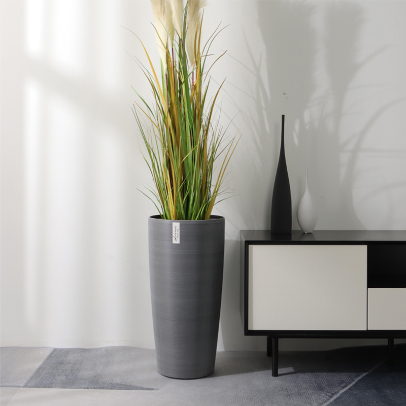 3301/3302/3302M/3303 Metallic-Look Smooth Brushed Flower Pot