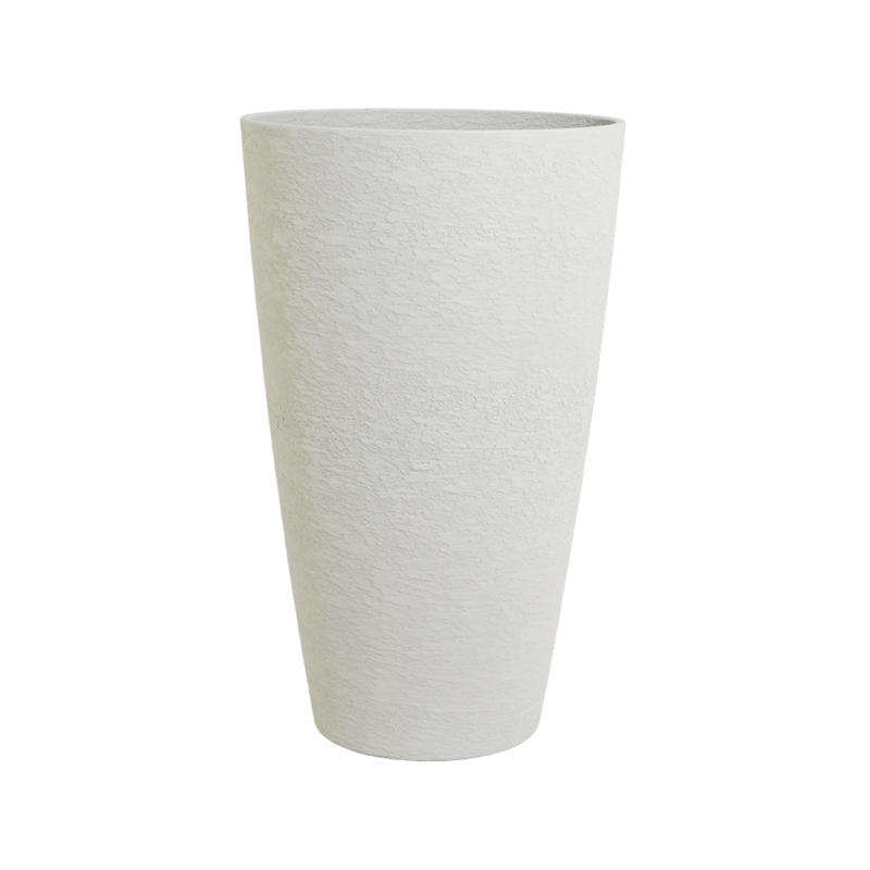 Gypsum-Like Substantial Round Flower Pot