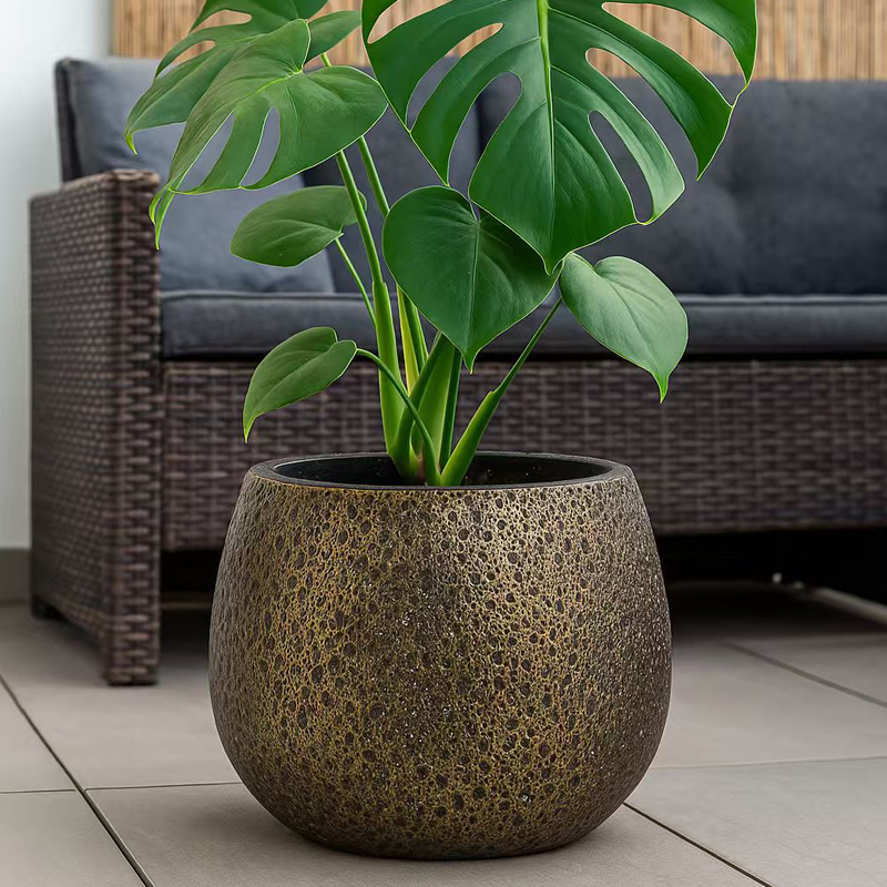 Spherical Floor-Standing Plastic Flower Pot
